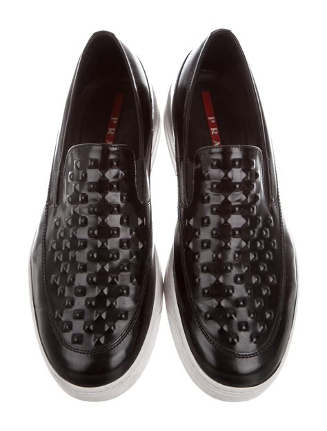 prada leather slip on sneakers|prada slip on sneakers sale.